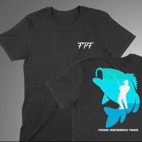 FPF Black Tee – Blue Catch Design